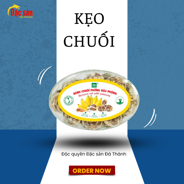 Kẹo chuối mix đậu phộng